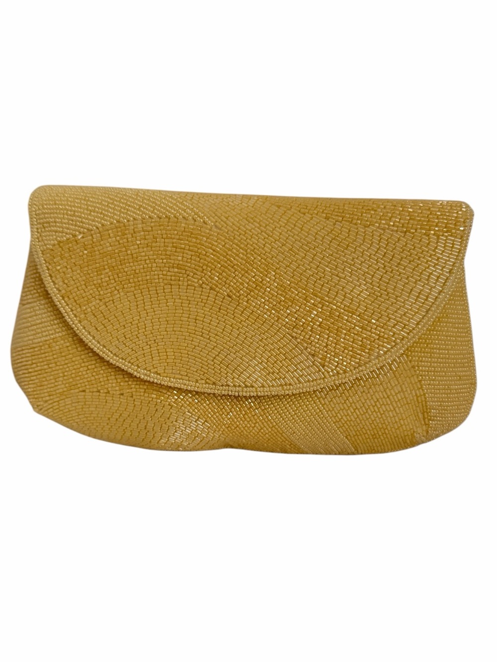 Jeromes Beaded Clutch Bag Womens Small Gold Satin Magnetic Evening Purse Formal